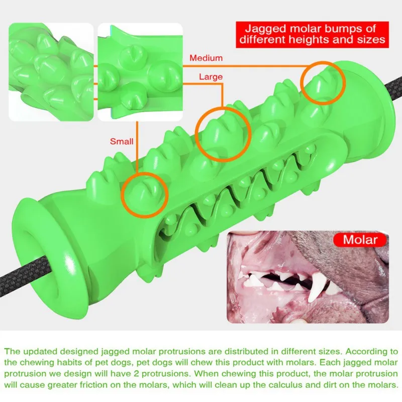 Pet Dog Pull Dumbbells With Bite Clean Tooth Grinding Teeth Funny Molars Toys Double Head Chew Ball for Pets