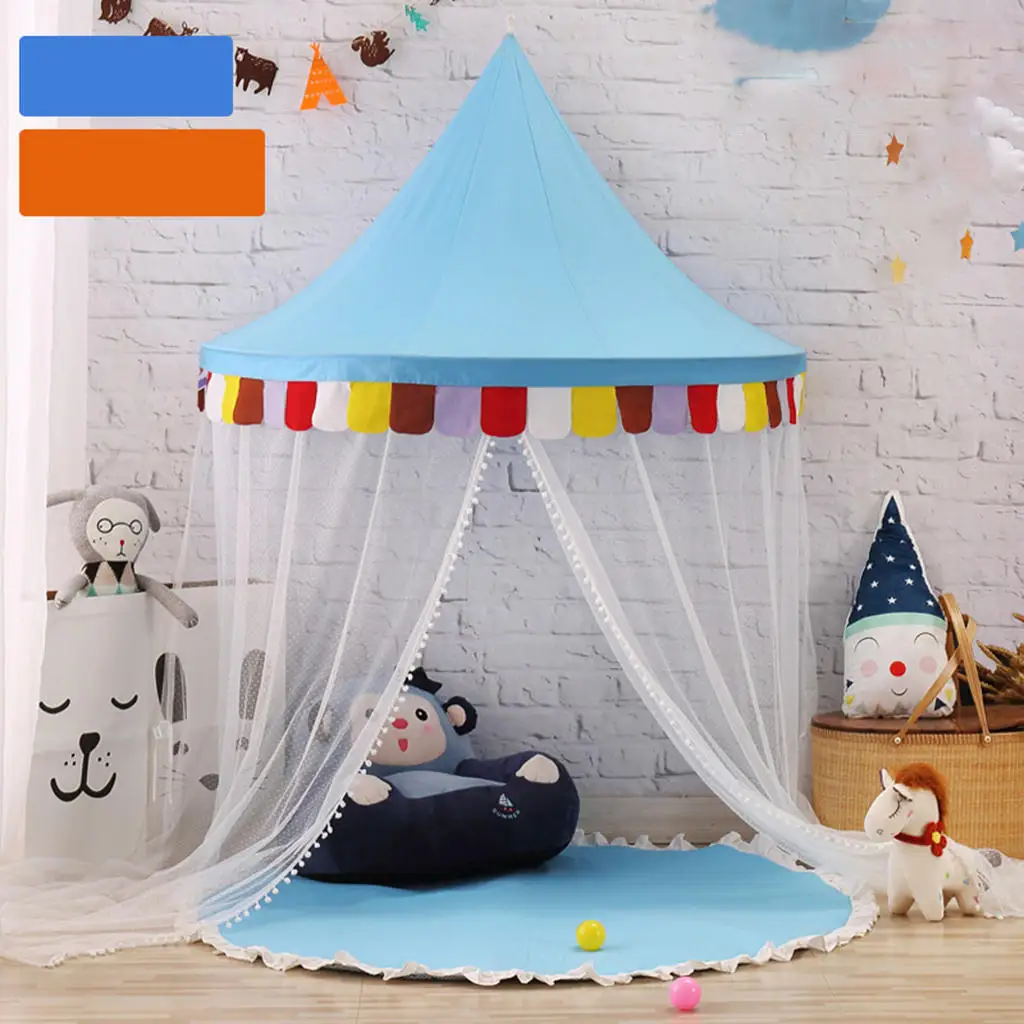 Princess Bed Canopy w/ gauze curtain Play House Tent Mosquito Net Kid Baby Decor