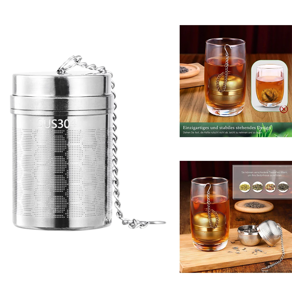 Premium Tea Strainer Tea Filters Mesh Tea Infuser Hanging for Mug Kettle with Chain Sealed Thread Connection