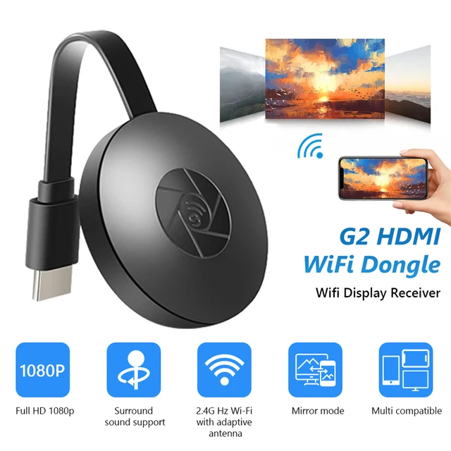 1080P WiFi Display Dongle Cast HDMI-Compatible TV Stick Screen Mirroring  Share Fit For iOS Android Airplay Miracast Phone to TV