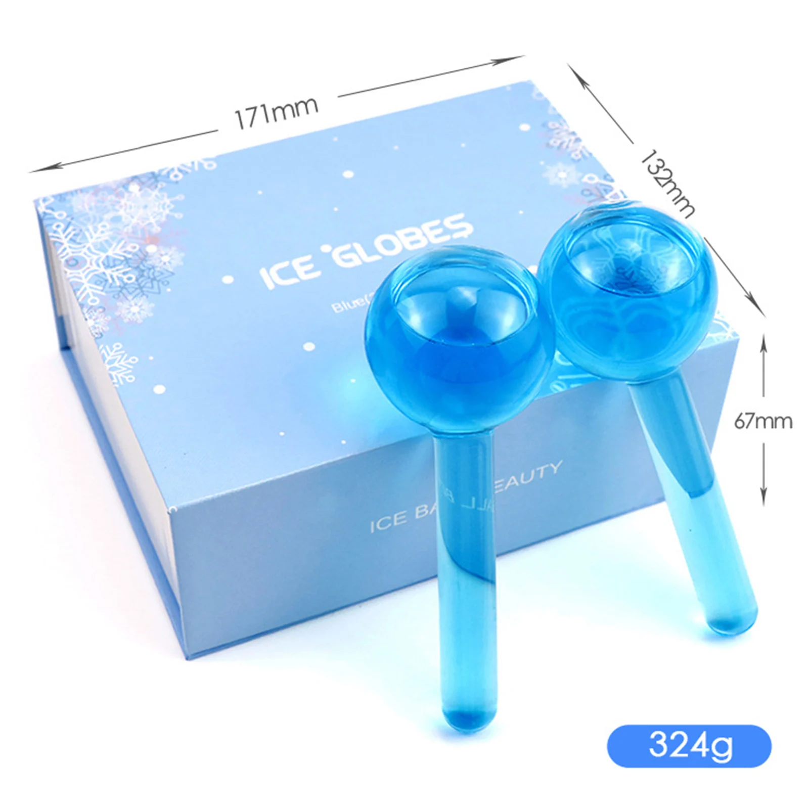 1 Pair Cooling Ice Globes Face Eye Massage Tool Massager for Daily Beauty Facial Ice Globes Ice Roller Cold Globes Eye Ball