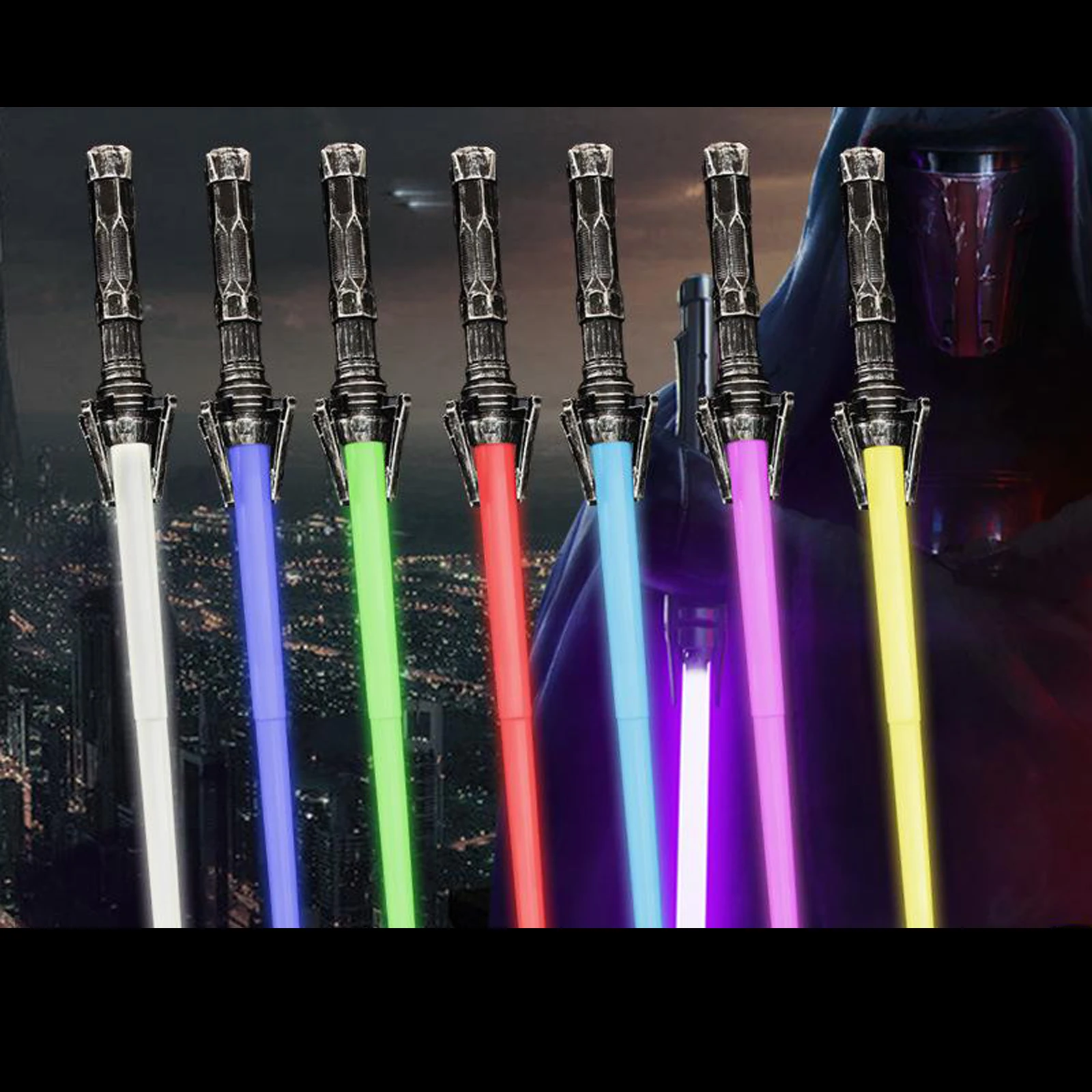 Expandable Light Saber LED 7 Colors Flash Sword Toy Dress Up Prop Cosplay