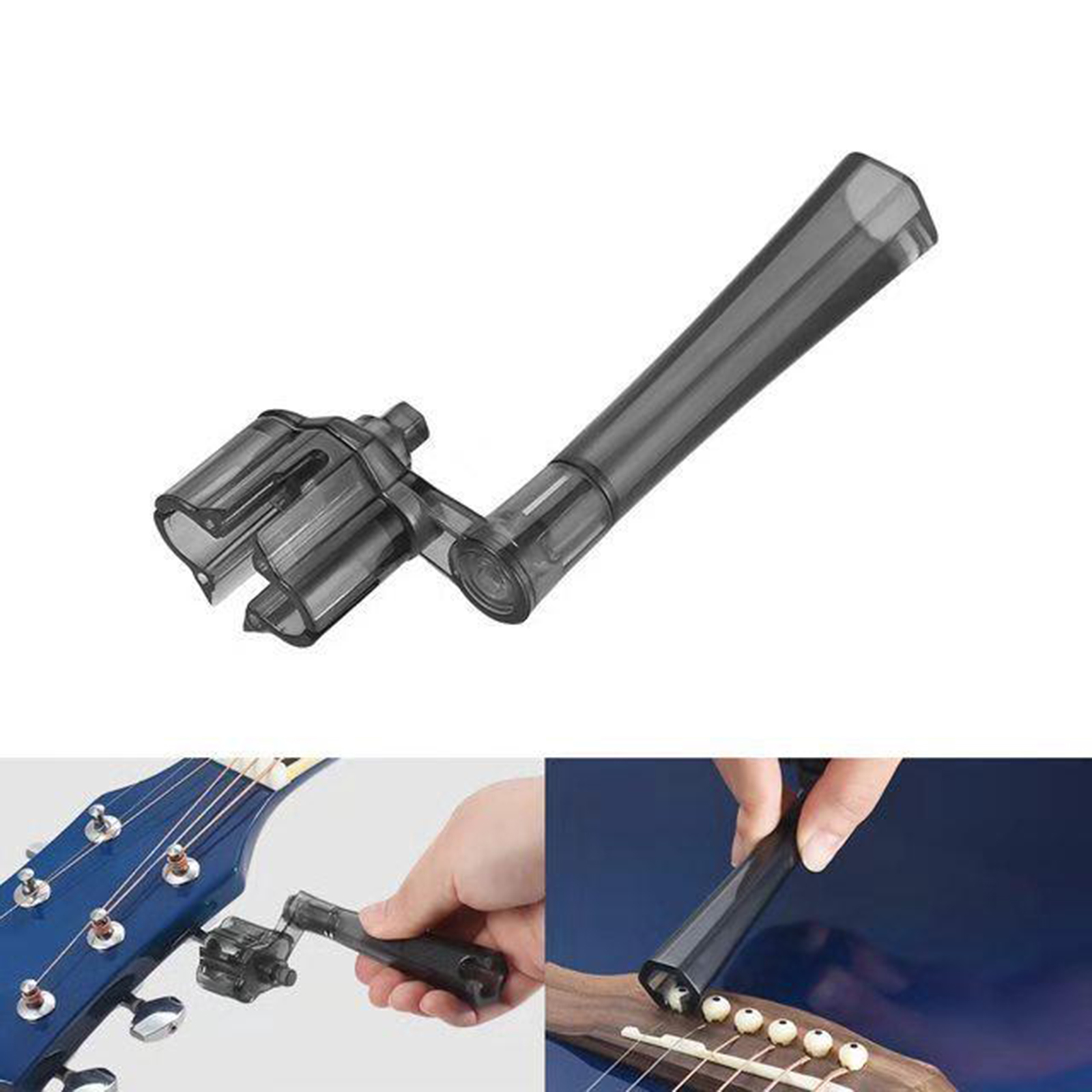 Acoustic Guitar String Winder Plastic Bass String Peg Winder Bridge Pin Puller Guitar Repair Maintenance Tool