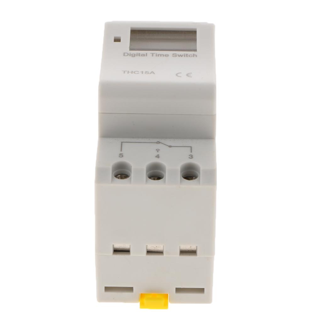 DIN RAIL LCD Display Digital Programmable Relay Timer Switch Controller 220V