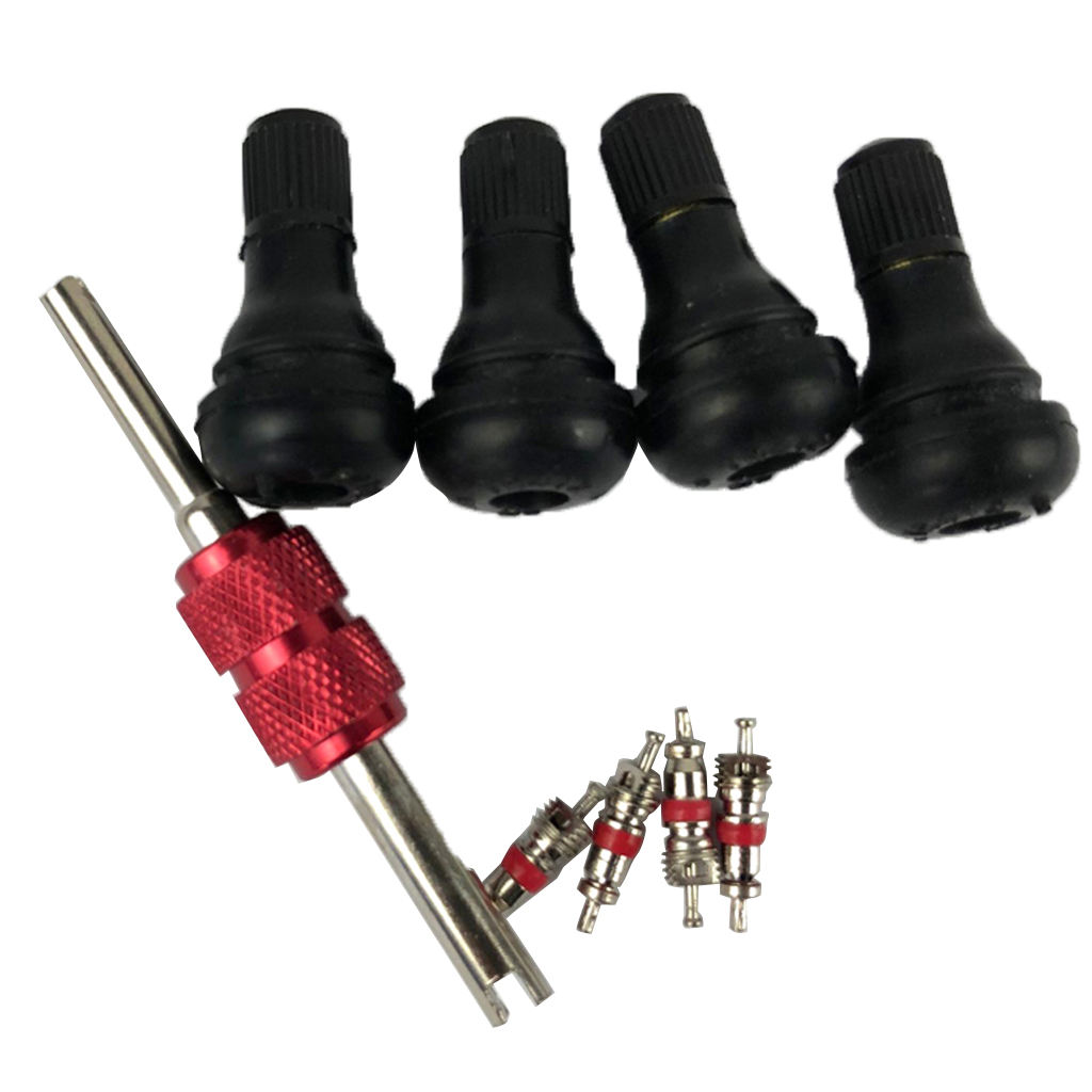 1 Set TR412 Snap-in Valve Tire Valve Stem Tool Remover Installation Kit For 0.453' Valve Stem Motorcycle ATV Vehicles Truck Etc