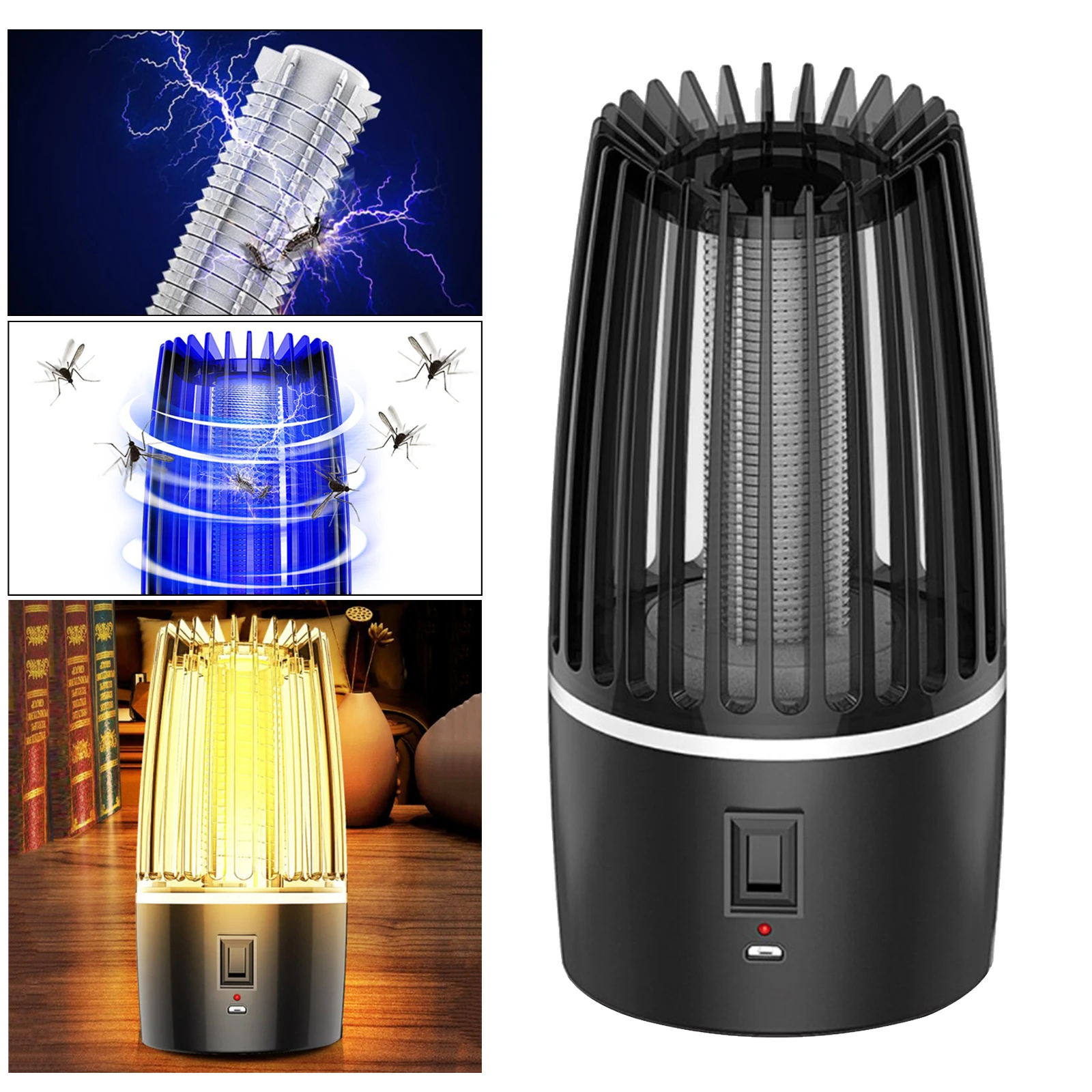 Electric Mosquito Killer Lamp Flying Fly Trap Pest Insect Repeller Bug Zapper for Garden Indoor Outdoor Backyard Bedroom Home