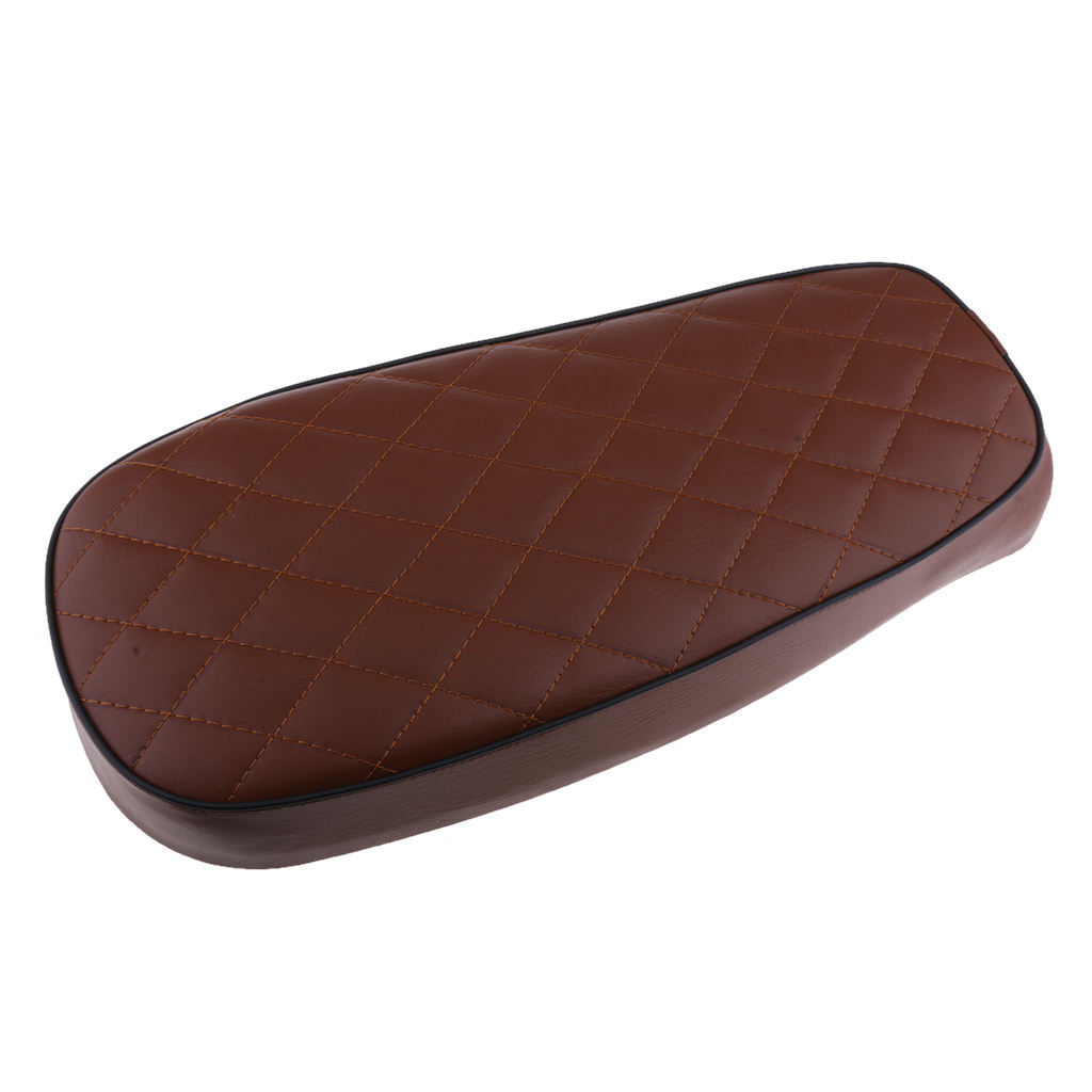 Light Brown Saddle Cafe Racer Rhombus Vintage Seat Cushion for Honda CG125