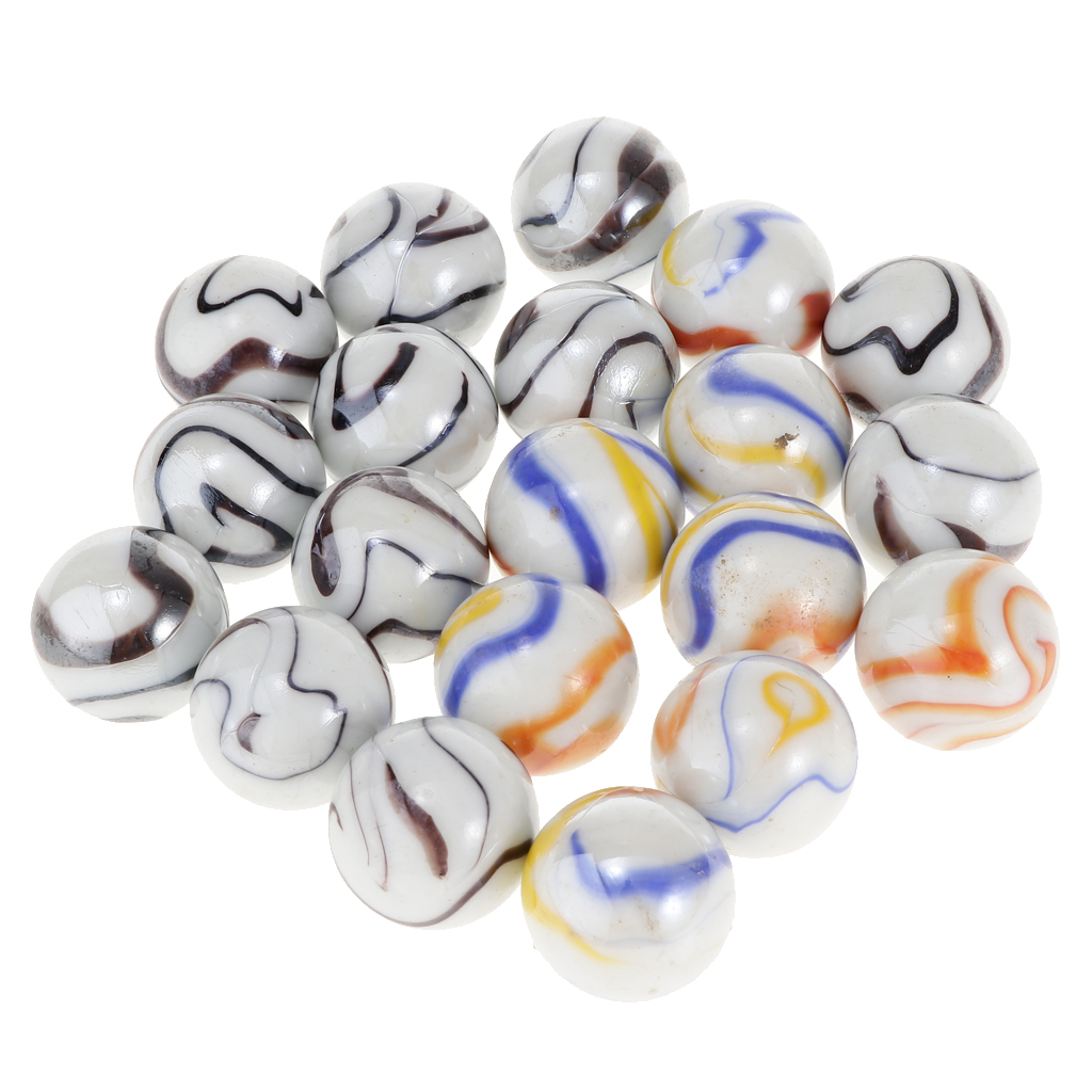 20pcs Glass Marbles - Clear Glass Marble - Vase Aquarium Decoration - Diameter: