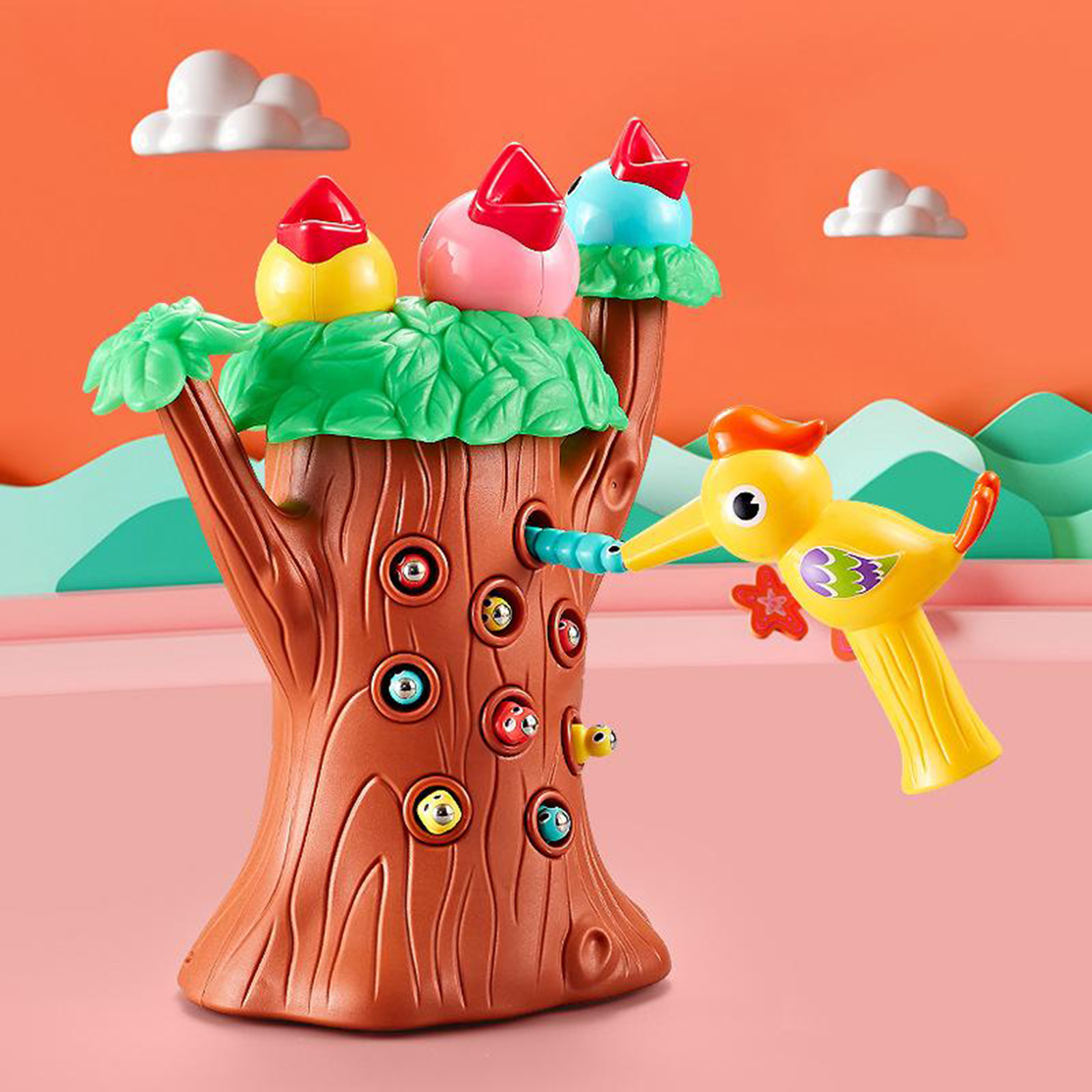 Crianças Magnético Criança Pica-pau Brinquedo Física Habilidades Emocionais Pré-escolar Brinquedos Jogos Animais 3 emocionais, brinquedos pré-escolares, animais, jogos