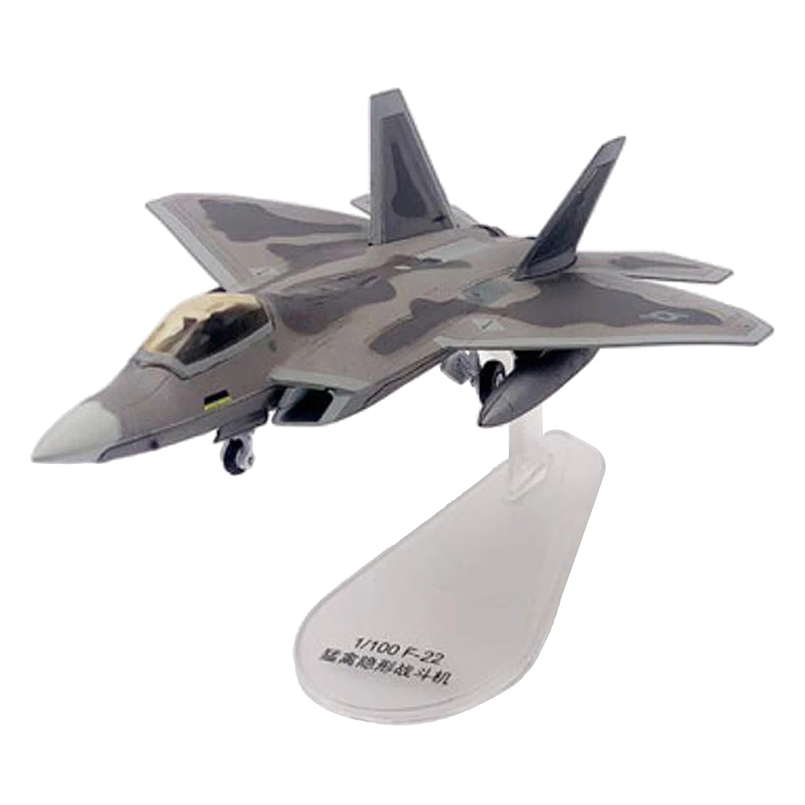 1:100 American F-22 Plane Fighter Aircraft Fighter Model with Stand Decor