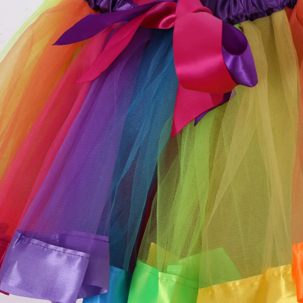 black denim skirt JAYCOSIN Fashion Women Ball Gown Multicolour Elastic Layered Short Skirts Adult Tutu Dancing Skirt Colorful Skirts Rainbow Tulle skirts for women