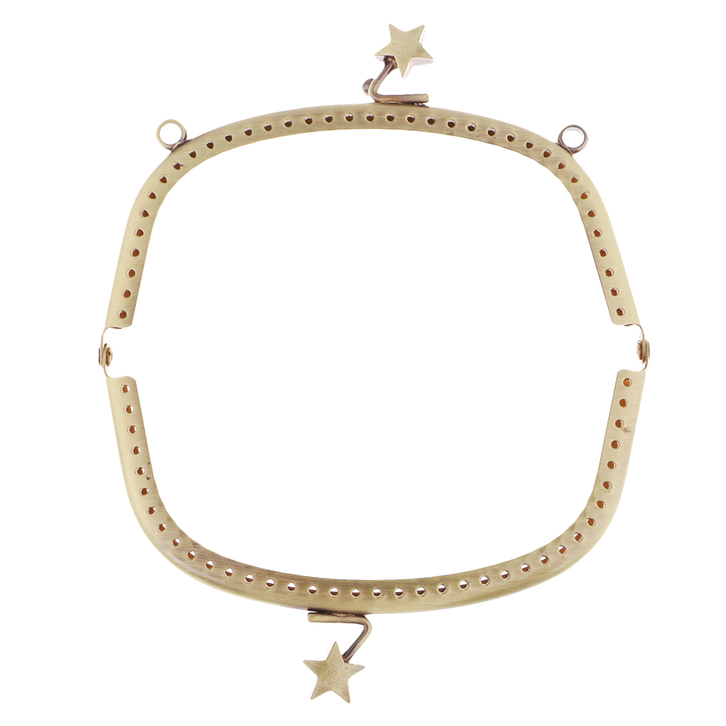 DIY Purse Handbag Handle Coin Bag Metal Star Shape Kiss Clasp Lock Frame for Crafts