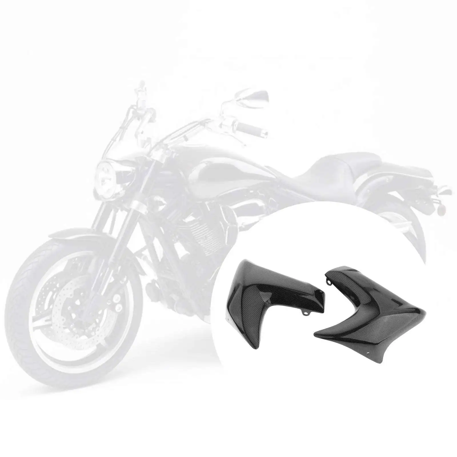 1 Pair Left & Right Motorcycle Radiator Cover Fairing Protector Guard Replacement for Kawasaki ER6N 2012-16 Repair Parts