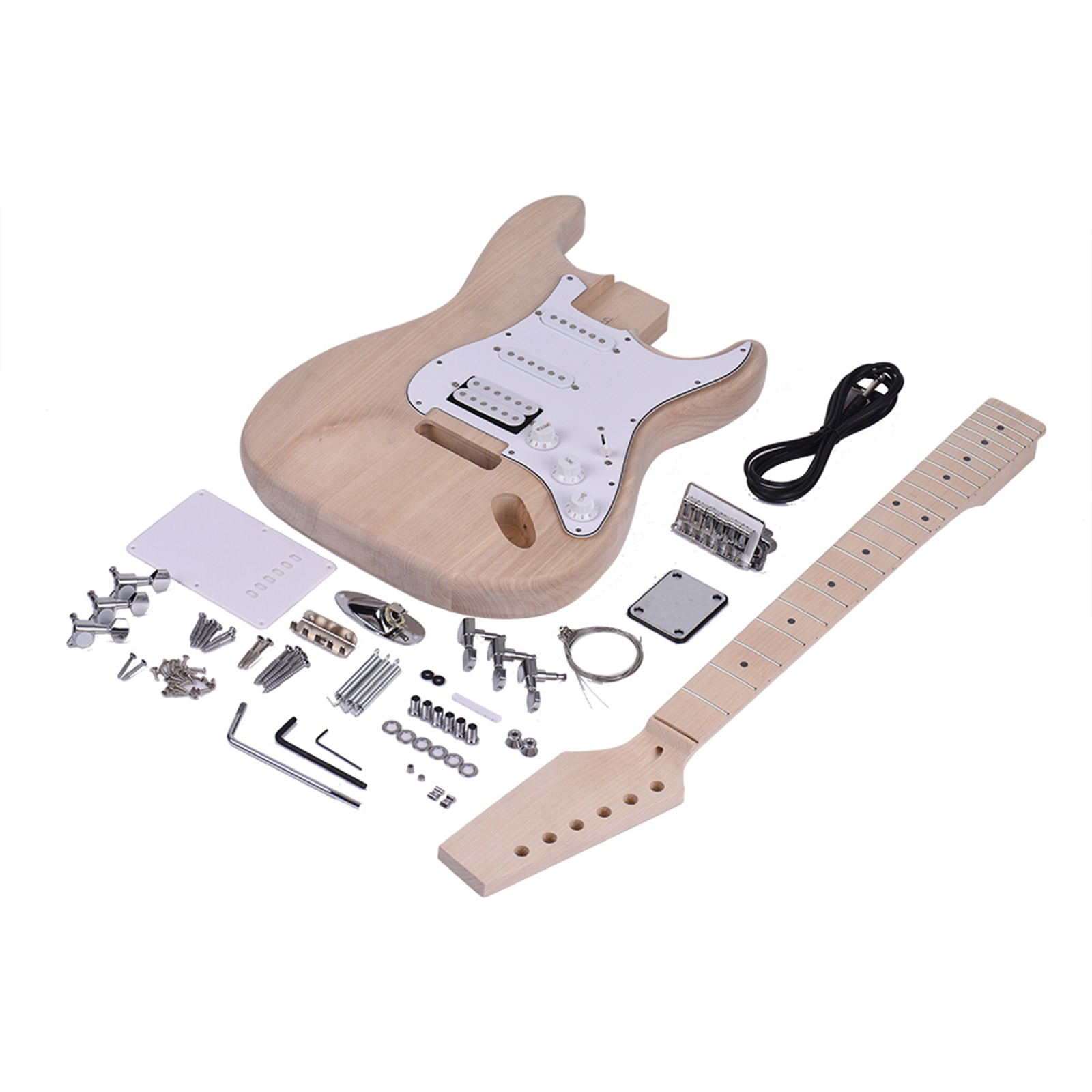 1Set Professional Unfinished DIY Electric Guitar Kit Gifts for Guitar Lovers Music Lovers