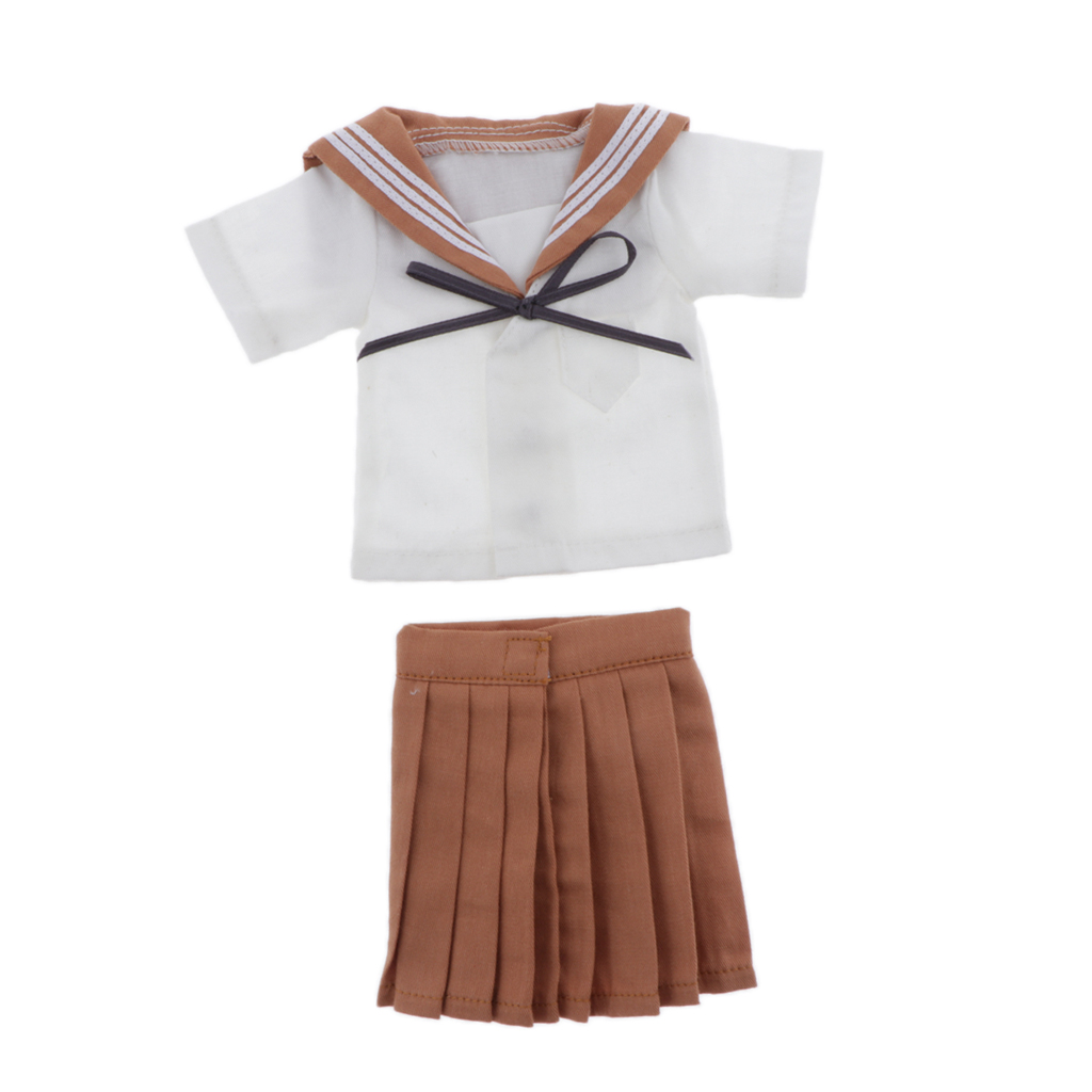 1/4 School Uniform Outfit for BJD Dollfie 17inch 18inch Dolls Clothes DIY