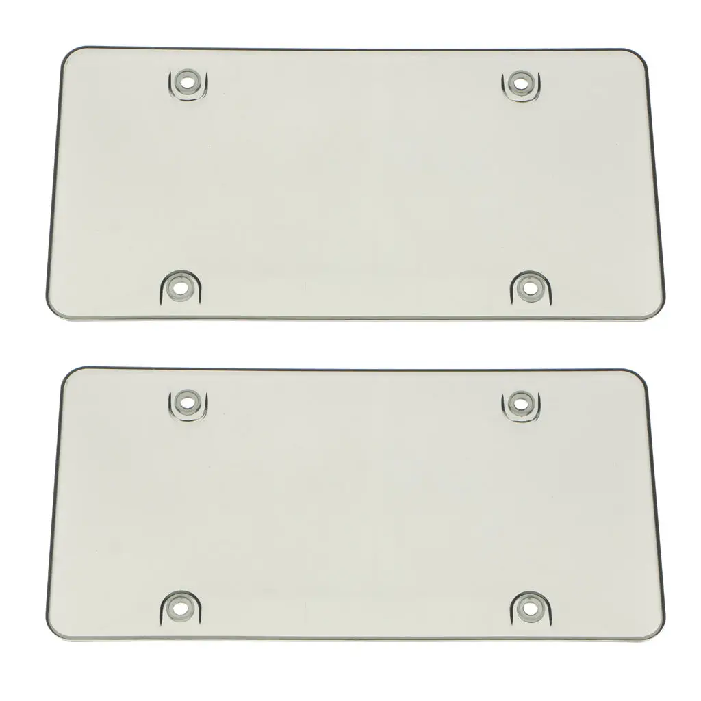 2Pcs Plastic Auto License Plate Frame Bubble Clear Shield Car Cover for US Model Cars Trucks