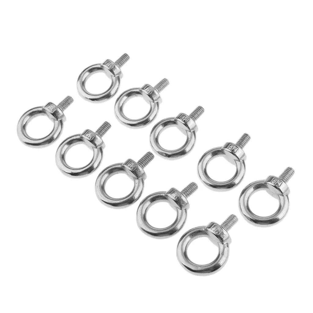 10pcs Stainless Steel Machinery Shoulder Lifting Eye  M8 8mm