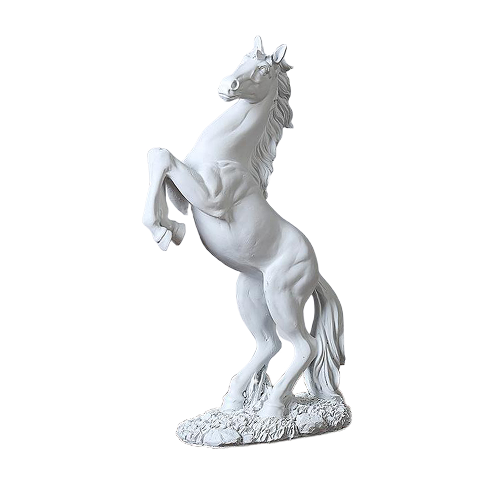 Horse Statue Figurines - Resin Standing Fighting Horse Sculpture Home Office Decoration Tabletop Decor Ornaments