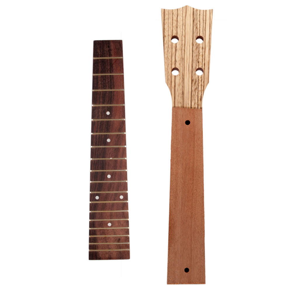 Rosewood Fingerboard Zebrawood Ukulele Neck DIY Hawaii Guitar Parts for 23 inch ukulele