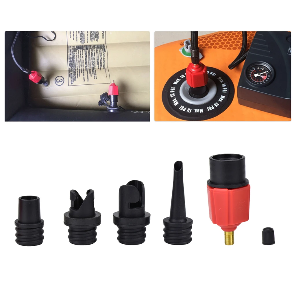 Pump Adapter Inflatable Boat Canoe Air Valve Adaptor for Rubber Raft Nozzle