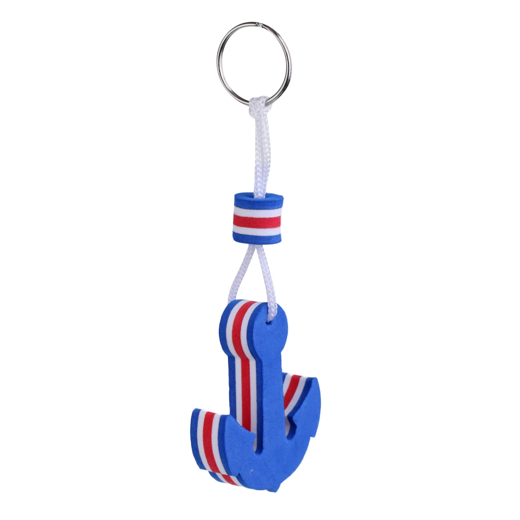 5Pc Yachting Boating Sailing Floating Key Chain -Anchor,Rudder,Surfboard