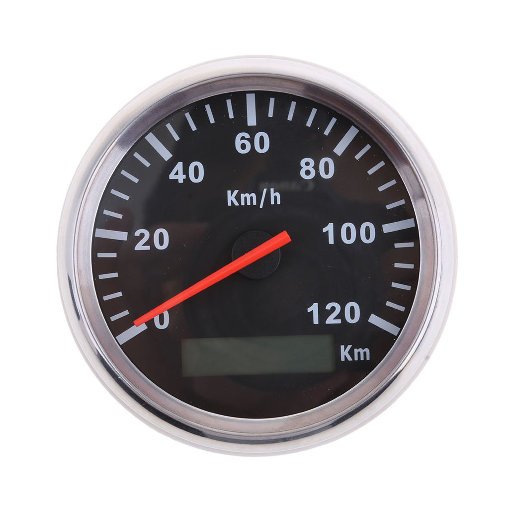 85mm 0-120km / H IP67 GPS Speedometer Gauge Accessory for Boat Marine Truck Automobile