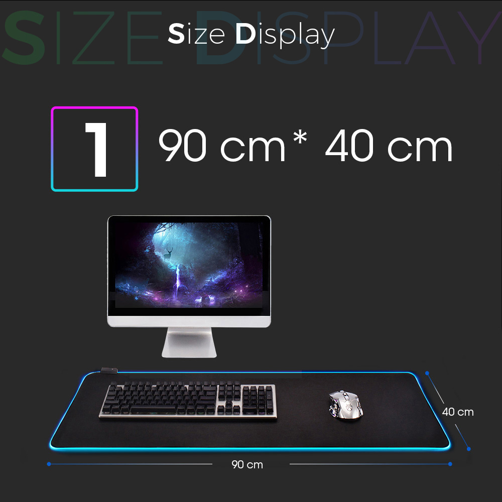 Rgb Led Gaming Mouse Pad Waterproof Large Keyboard Desk Mat_voghion.com