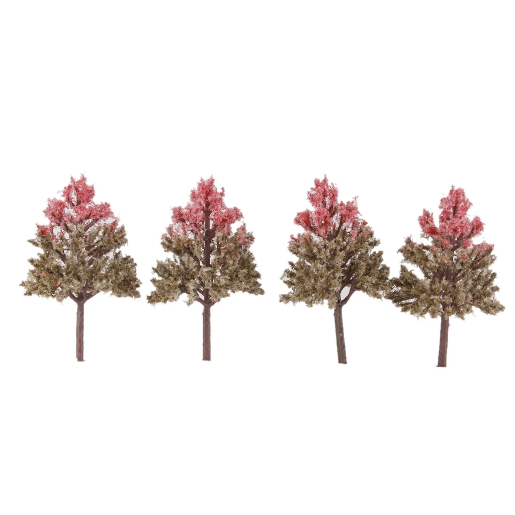 10 pcs Cypress Model Trees 1:100 HO OO Scale Layout Diorama Train Scenery #03