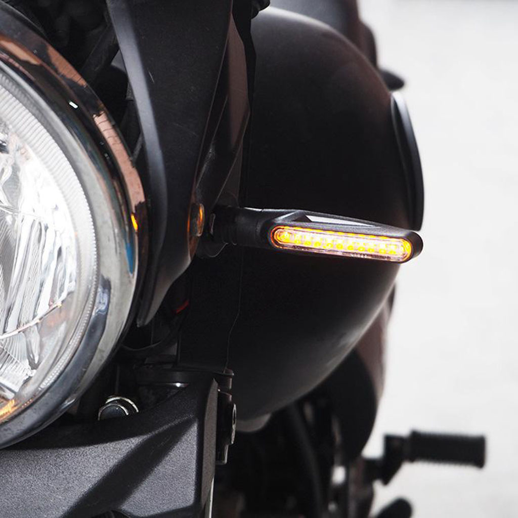 2pcs Flowing Motorbike LED Turn Signal Lights Flashing Turning Indicators Brake
