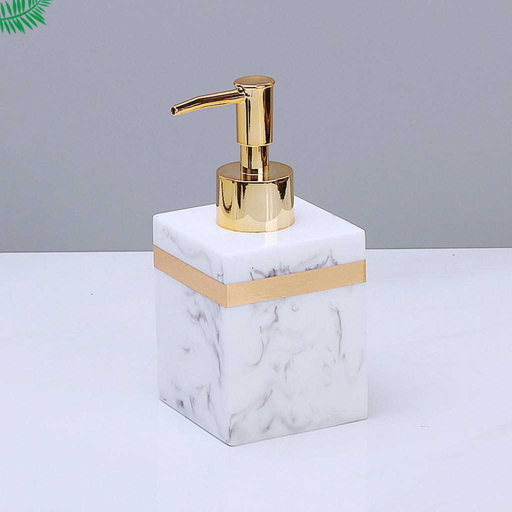 Empty Liquid Resin Soap Dispenser Reusable Manual Lotion Pump Bottle for Tabletop Wash Room Bathroom Shampoo Lotion Hand Soap