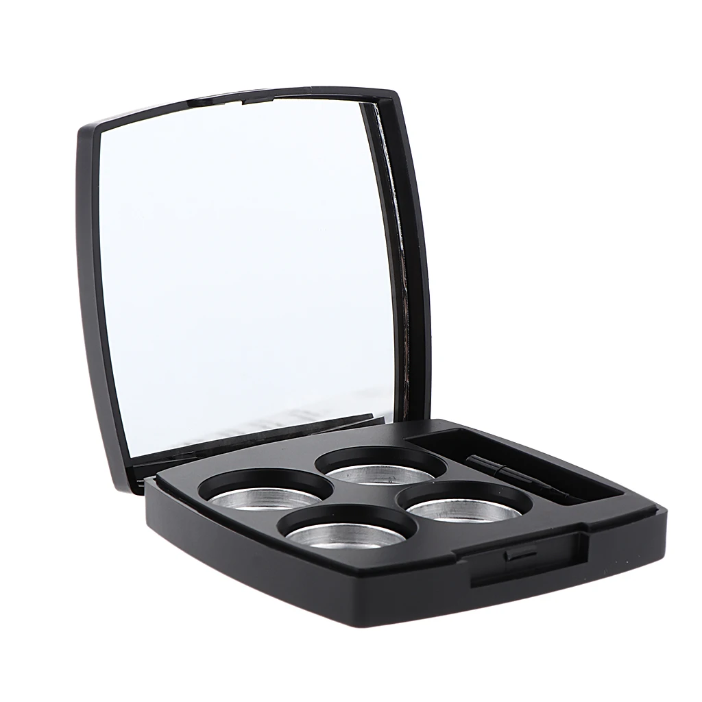 Empty Eyeshadow Container with 4 Aluminum Pans Palette DIY Blush Powder Case
