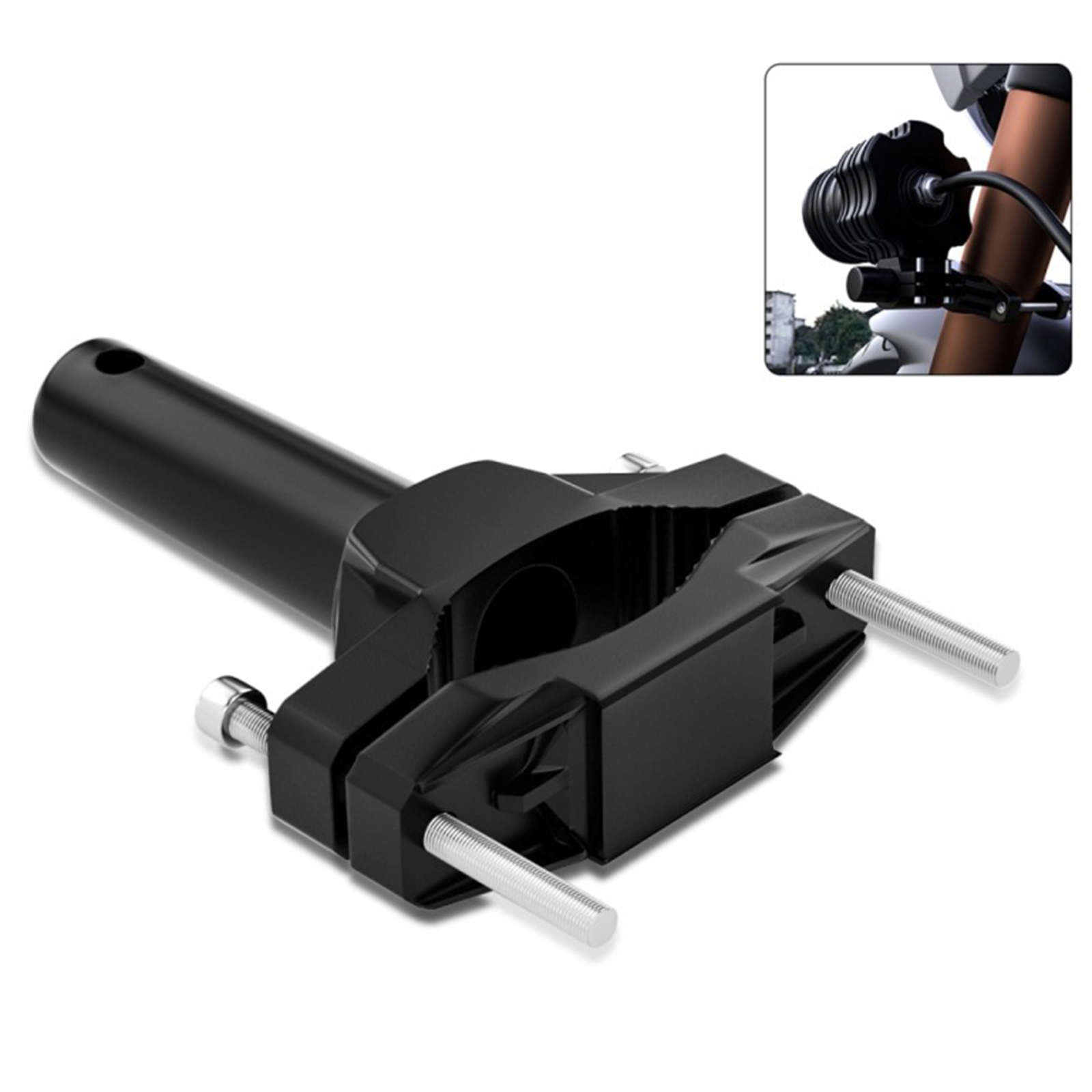1 Piece Mount Bracket for Motorcycle Bumper Modified Extension Bracket Fixed Lamp Holder Motorbike Parts LED Light Black