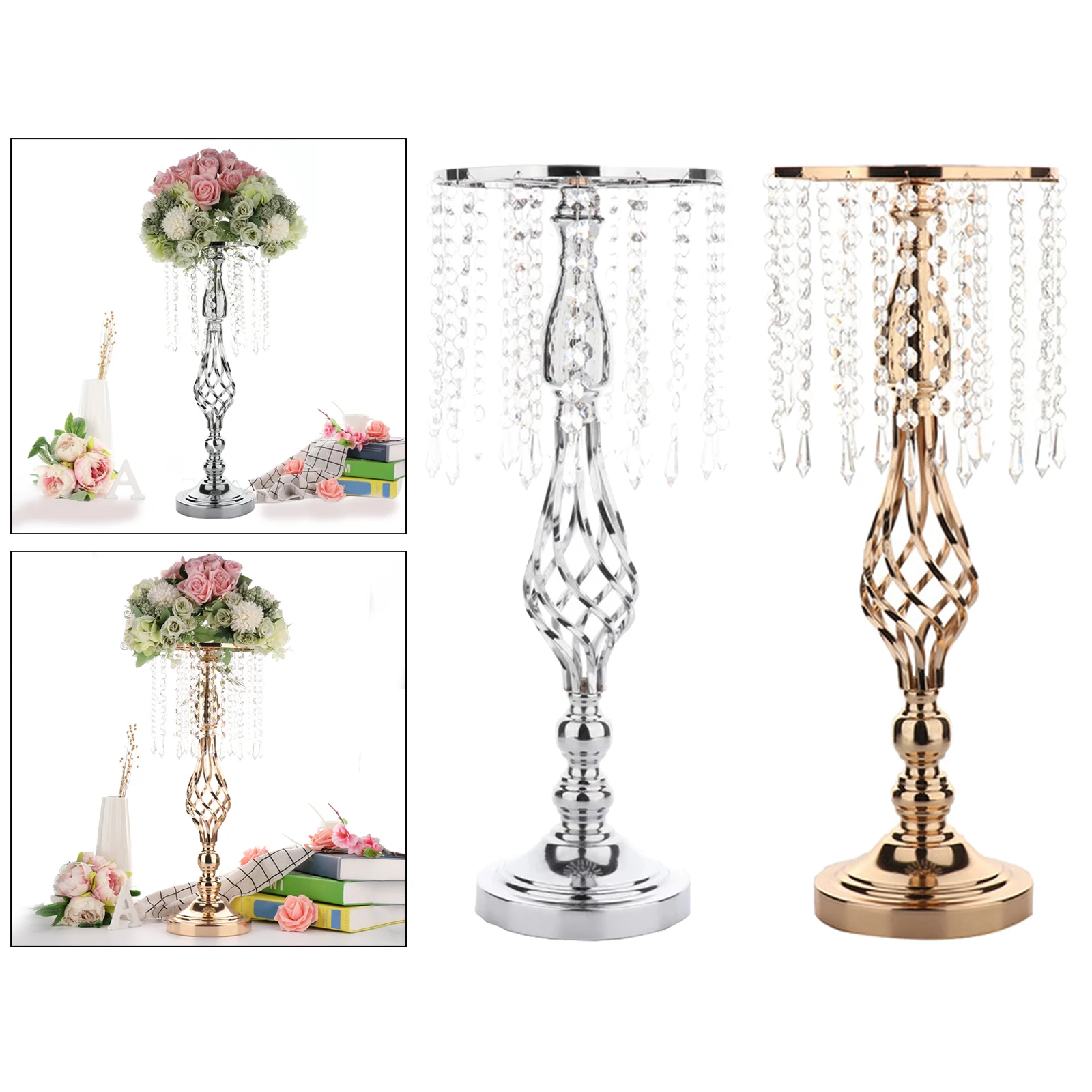 Candlestick Candle Holder Flower Holder Candelabra Wedding Decor Silver / Golden