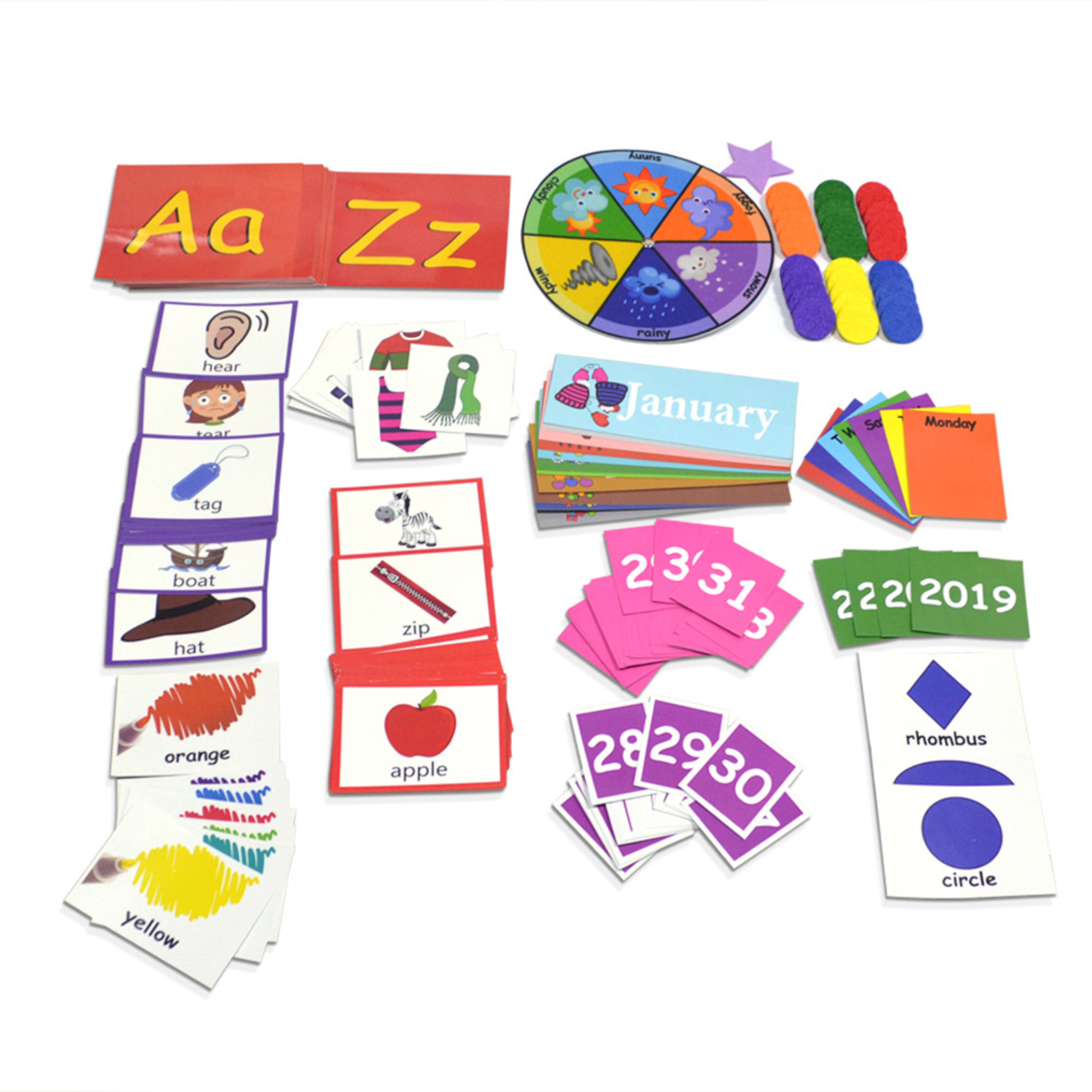 Circle Learning Time Center Pocket Chart Kindergarten, Classroom Wall Chart