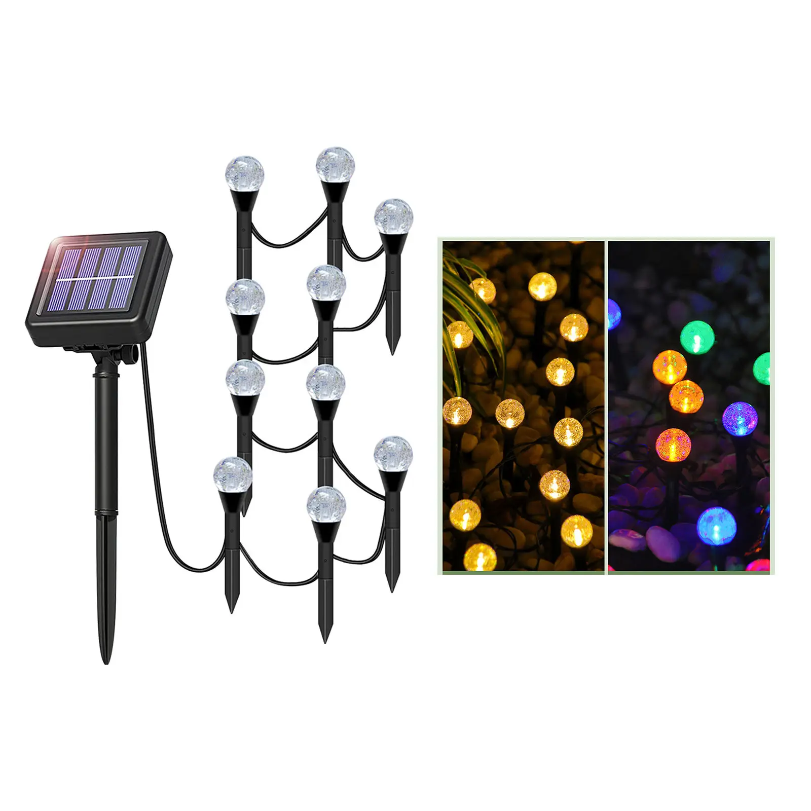 Rustproof Solar Powered Light Decorative In-Ground Garden Lights Night Lamp for Yard Lawn Patio Driveway Auto On/Off