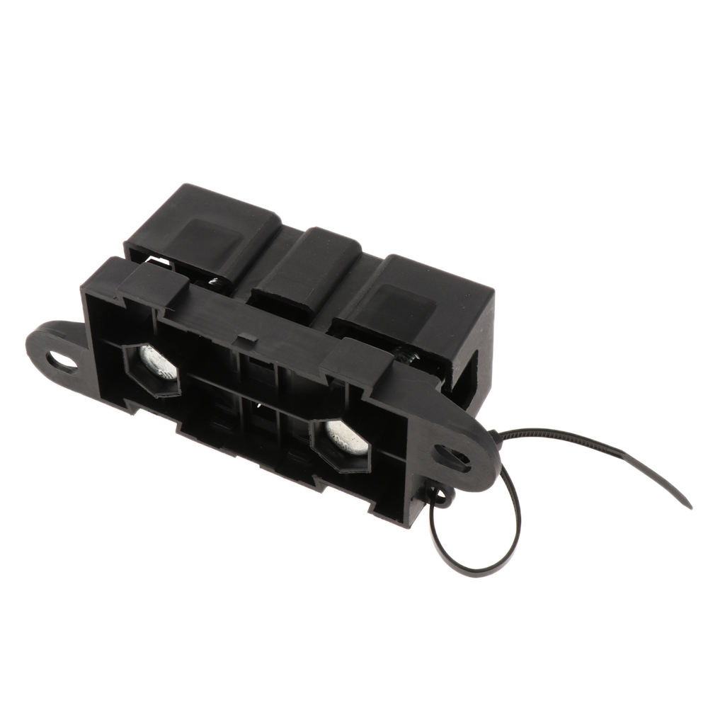 Safety MEGA Bolt-on Fuse 300A and MEGA Fuse Block Holder With Cover Vehicle Replacement Part for RV Marine Van Black
