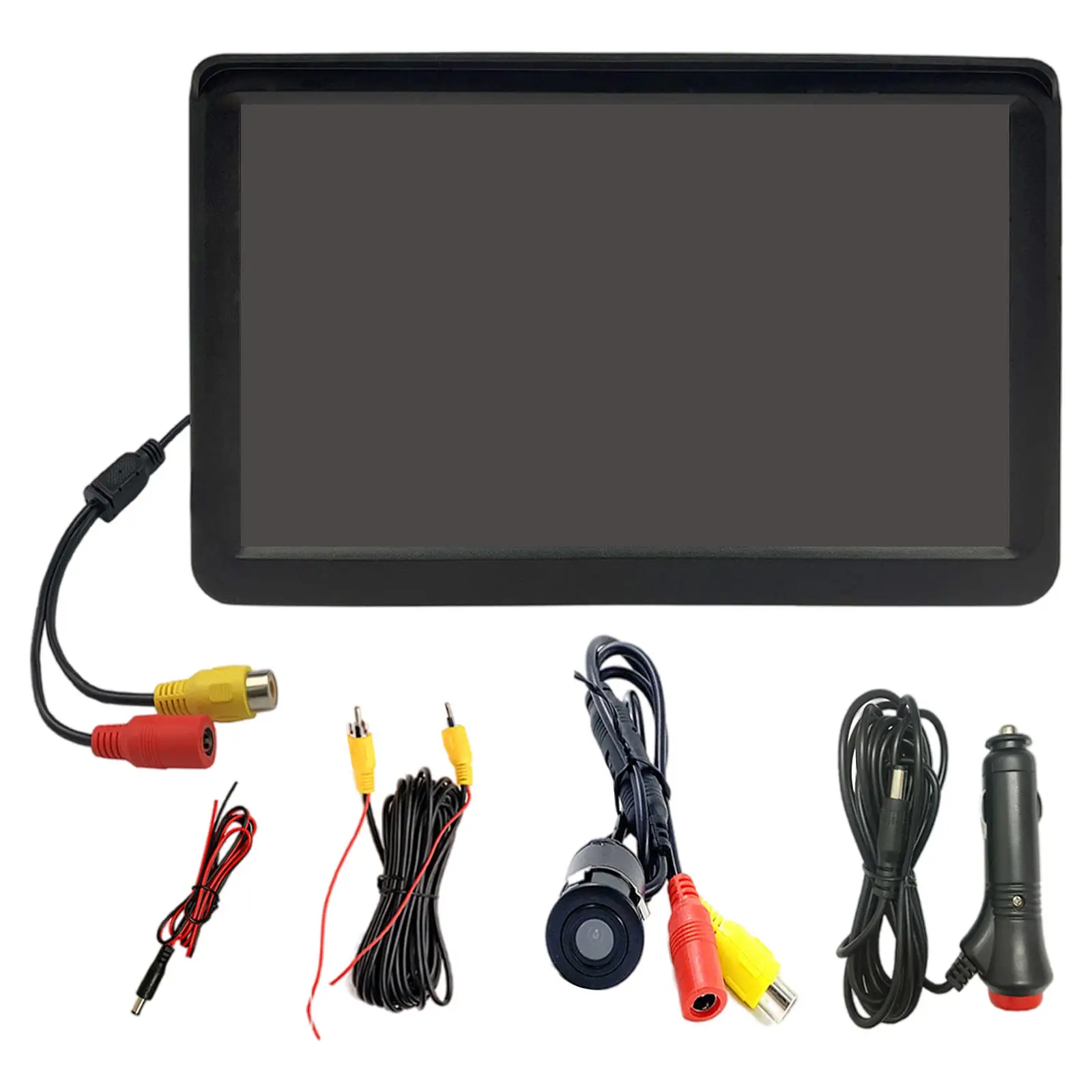 Rear Views Monitor Screen 7 inch Backup 1024x600 Resolution Easy Installation Screen Colorful Round Camera Kit Truck Parking SUV