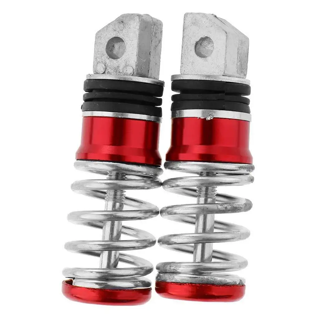 Pair Motorcycle Aluminum Rear Spring Footrest Pegs Pedal 105x30mm