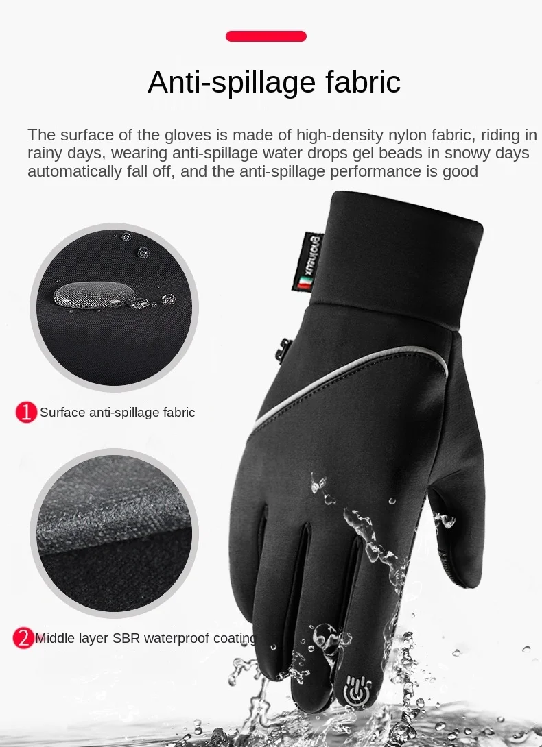 warm gloves for men Winter Gloves Touch Screen Waterproof Thermal Glove for Running Cycling Driving Men Women Outdoor Hiking Windproof Warm Gloves summer gloves for men