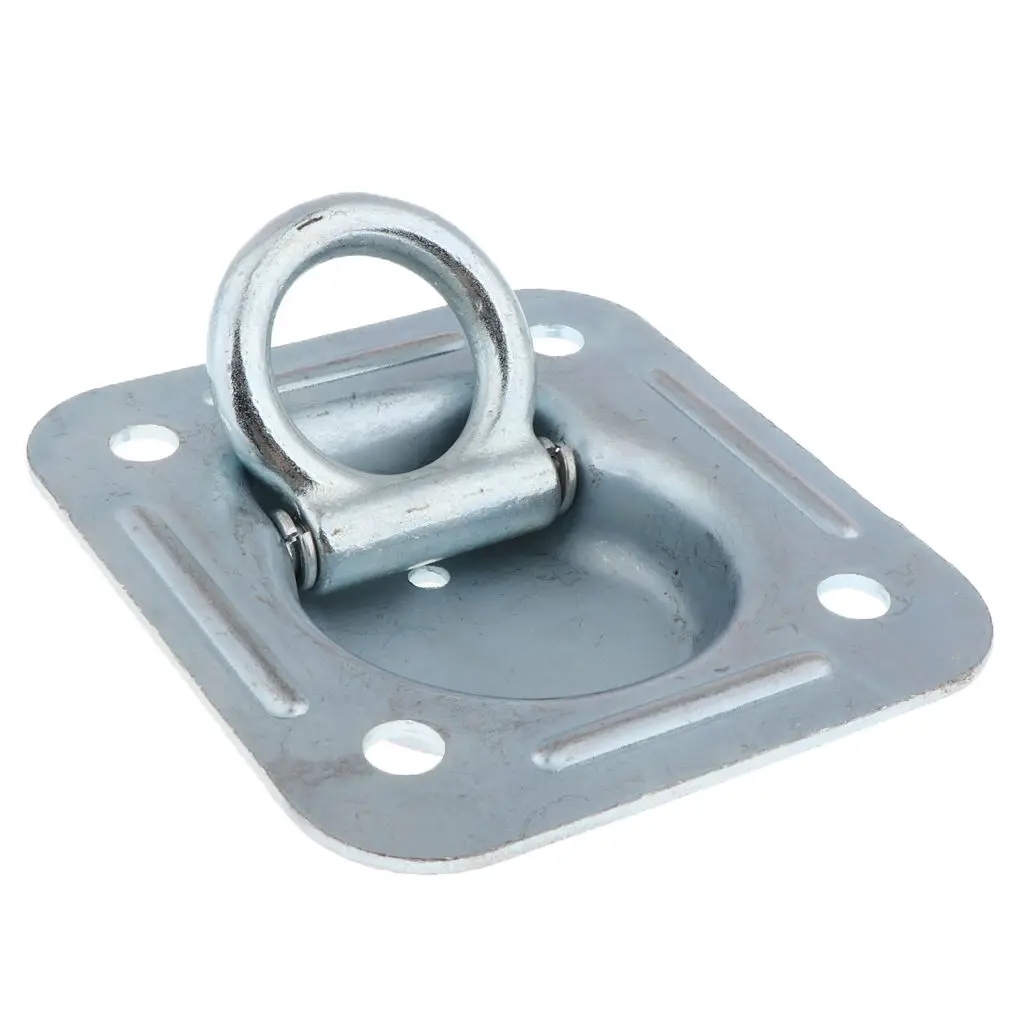 Bolting D Ring Tie-Down Anchors with Bolt-on Mounting Clips - Heavy Duty for Trucks and Flatbed Trailers