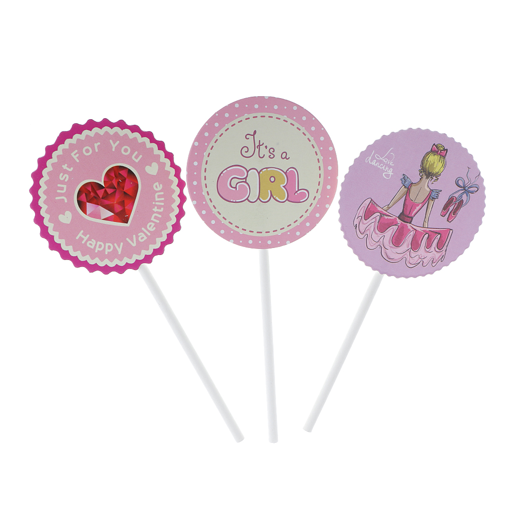 10/30 Pieces It's a Girl /Flamingo Cake Topper Birthday Baby Shower Wedding Party Decorative Cake Fruit Food Picks Decoration