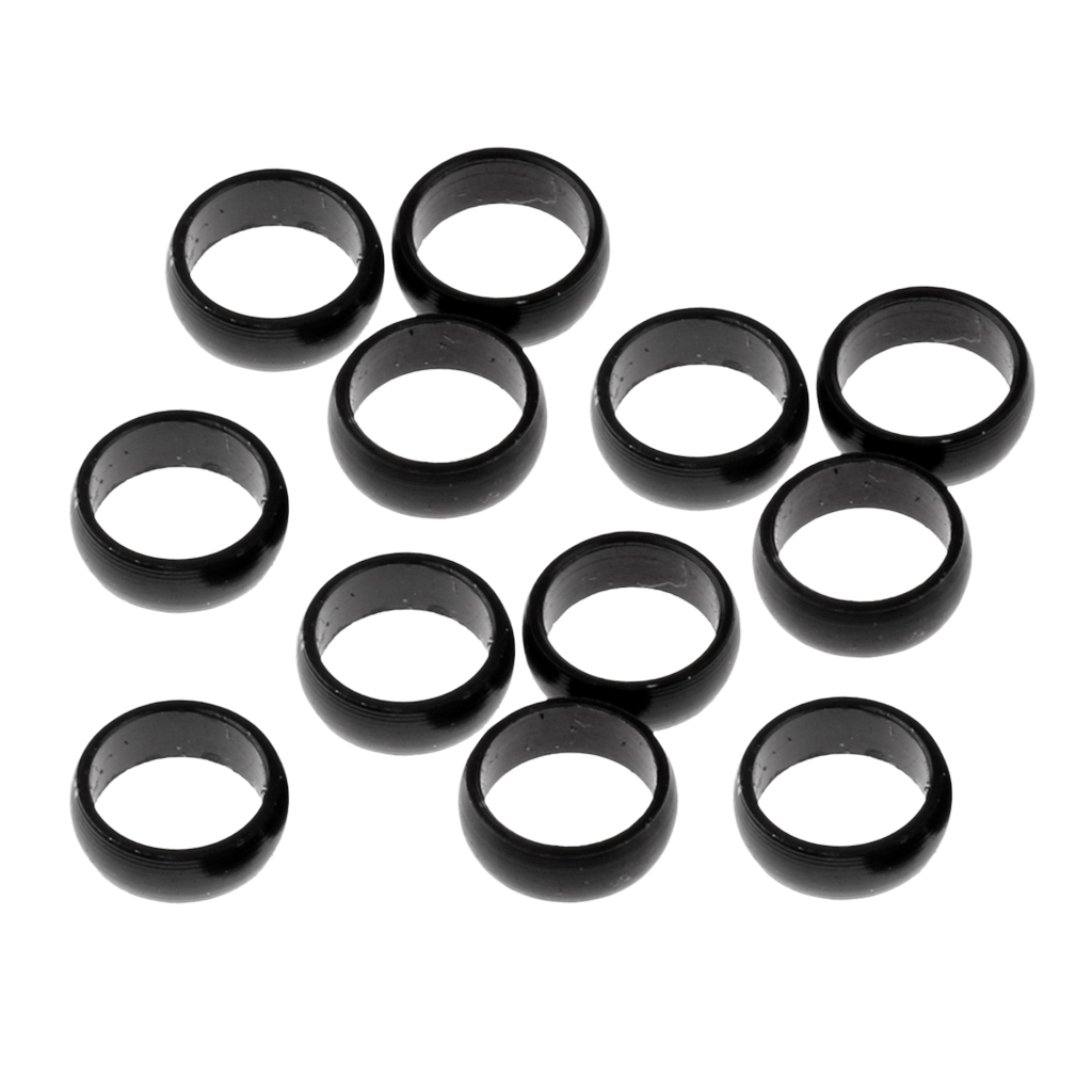 Set of 12pcs Durable Dart Sharft Protector Flights O Rings Accessories Black