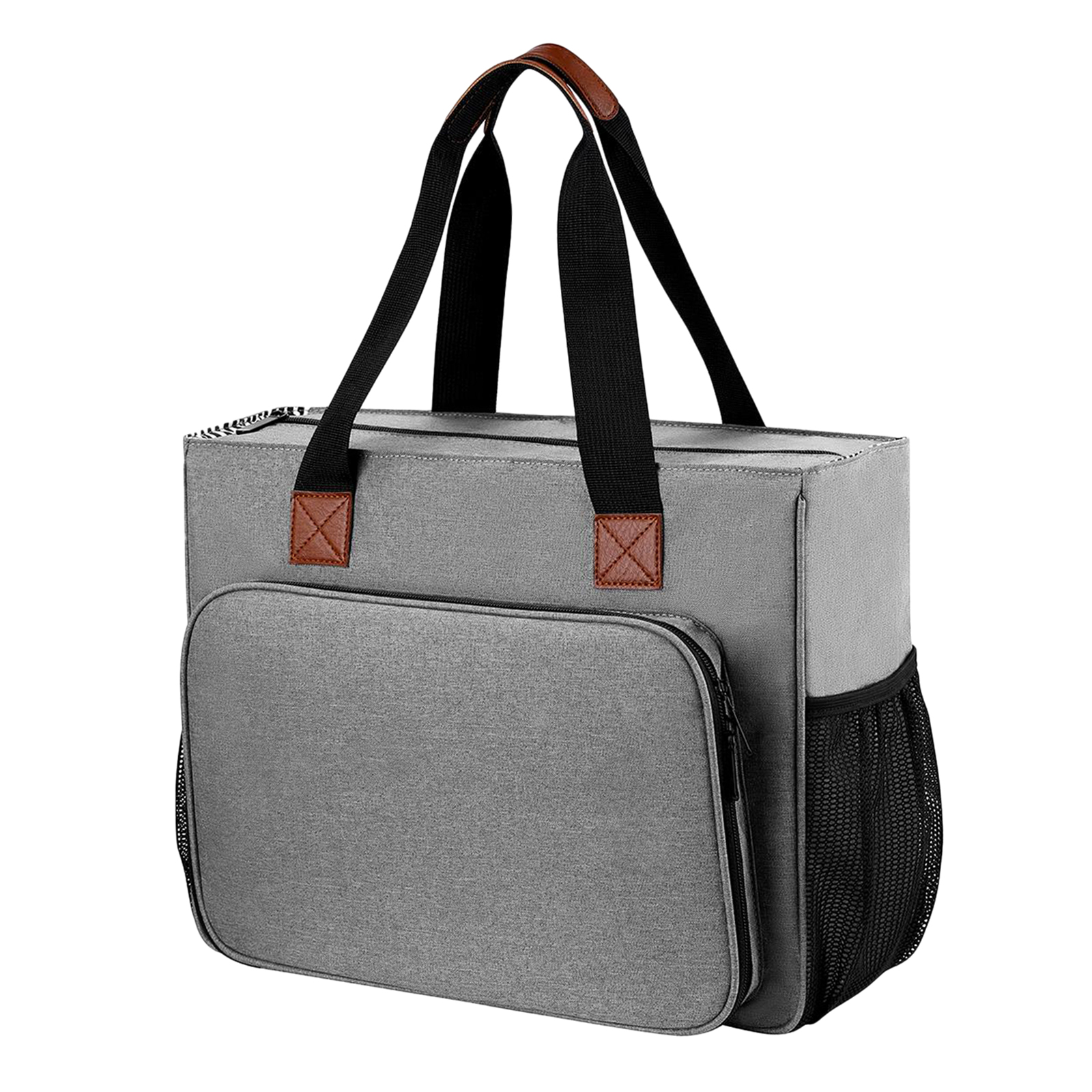 Portable Yarn Storage Tote Knitting Crochet Organizer Holder Bag Side Pockets