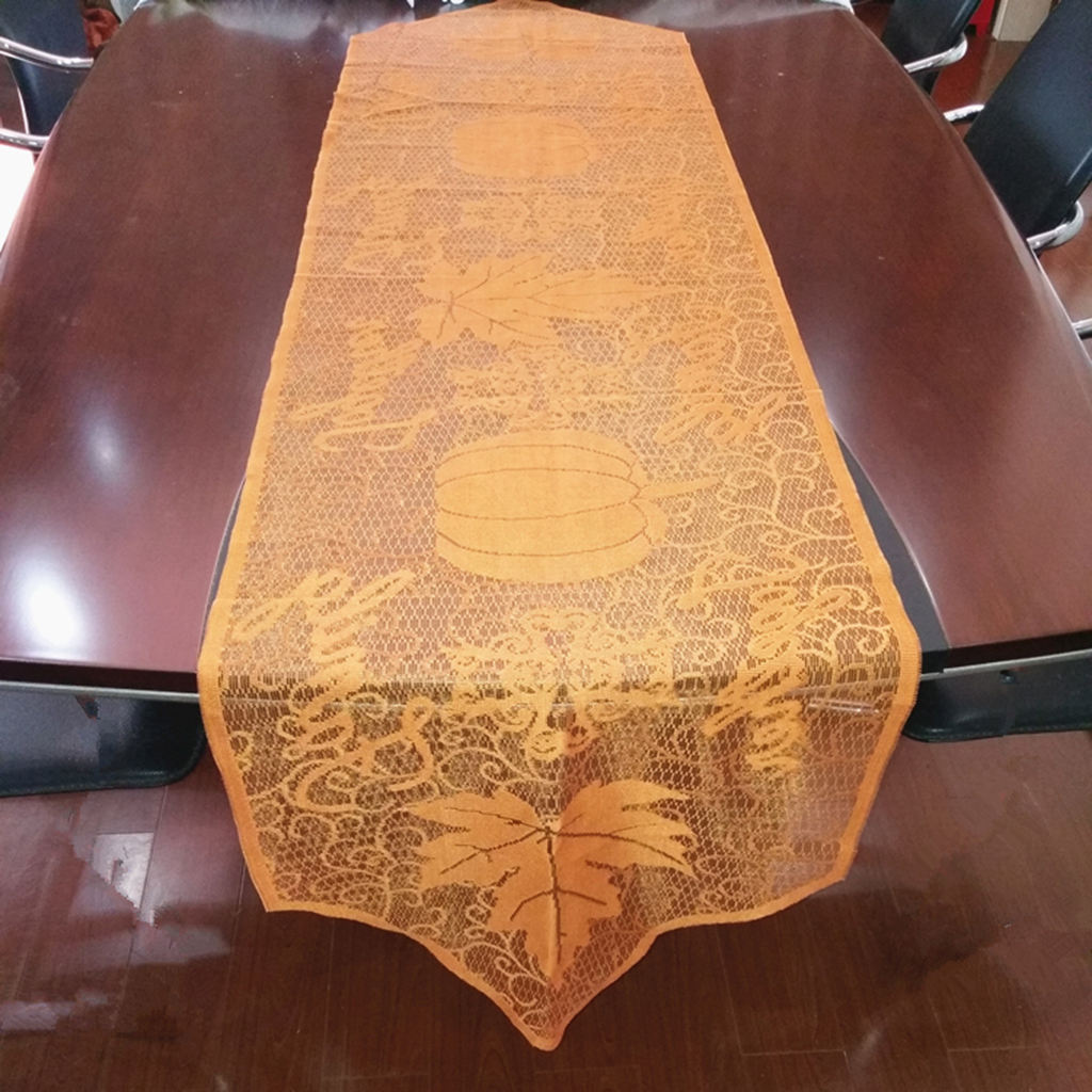 20 x 80 inch Lace Table Runner Tablecloth Fall Autumn Thanksgiving Day Party Venue Decor