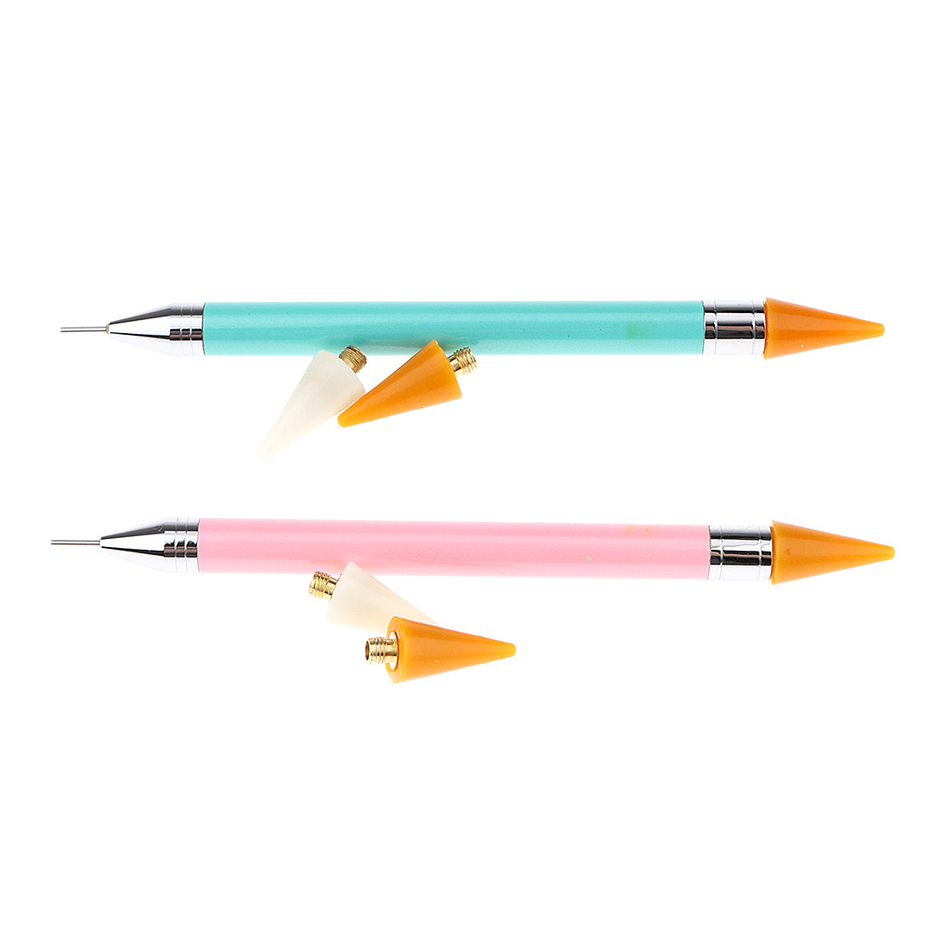 2 Ways Nail Art Rhinestones Dotting Tools Nail Art Decoration Applicator Dual Heads Nail Painting Pen