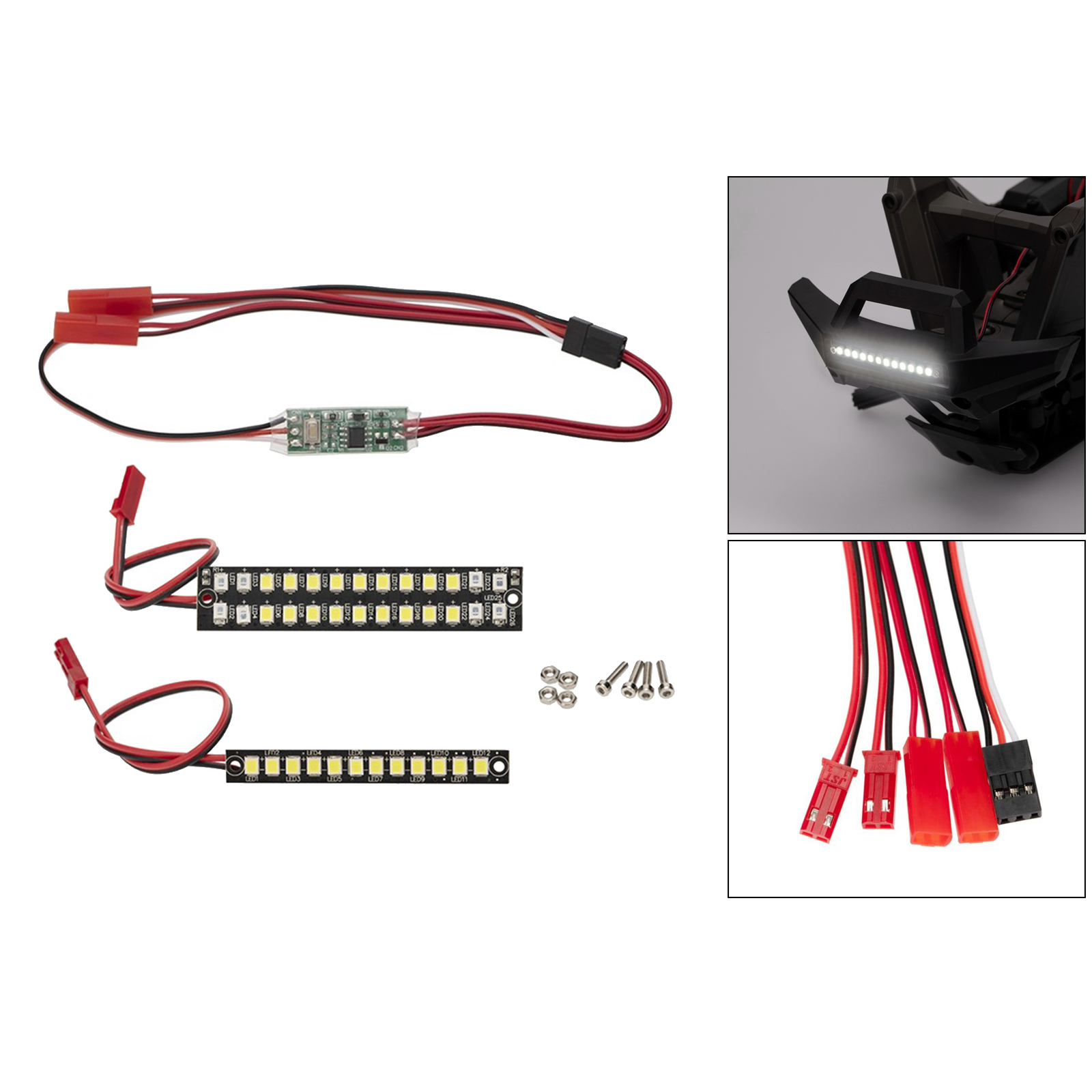 Front Rear LED Light Strips fits for  MAXX Small X 1:10 RC,Easy to Install
