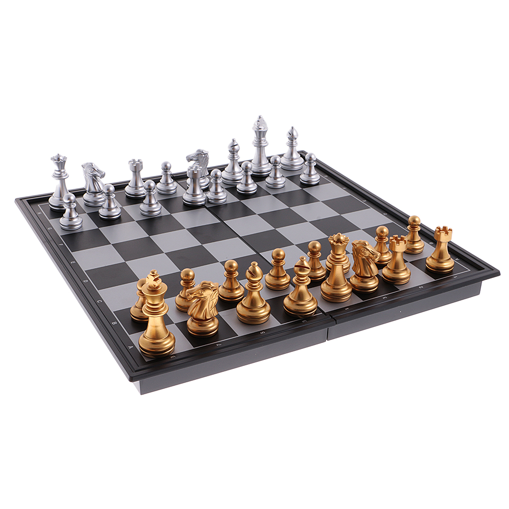 HIPS  Gold And Silver Folding International Chess Classic Game Set Children