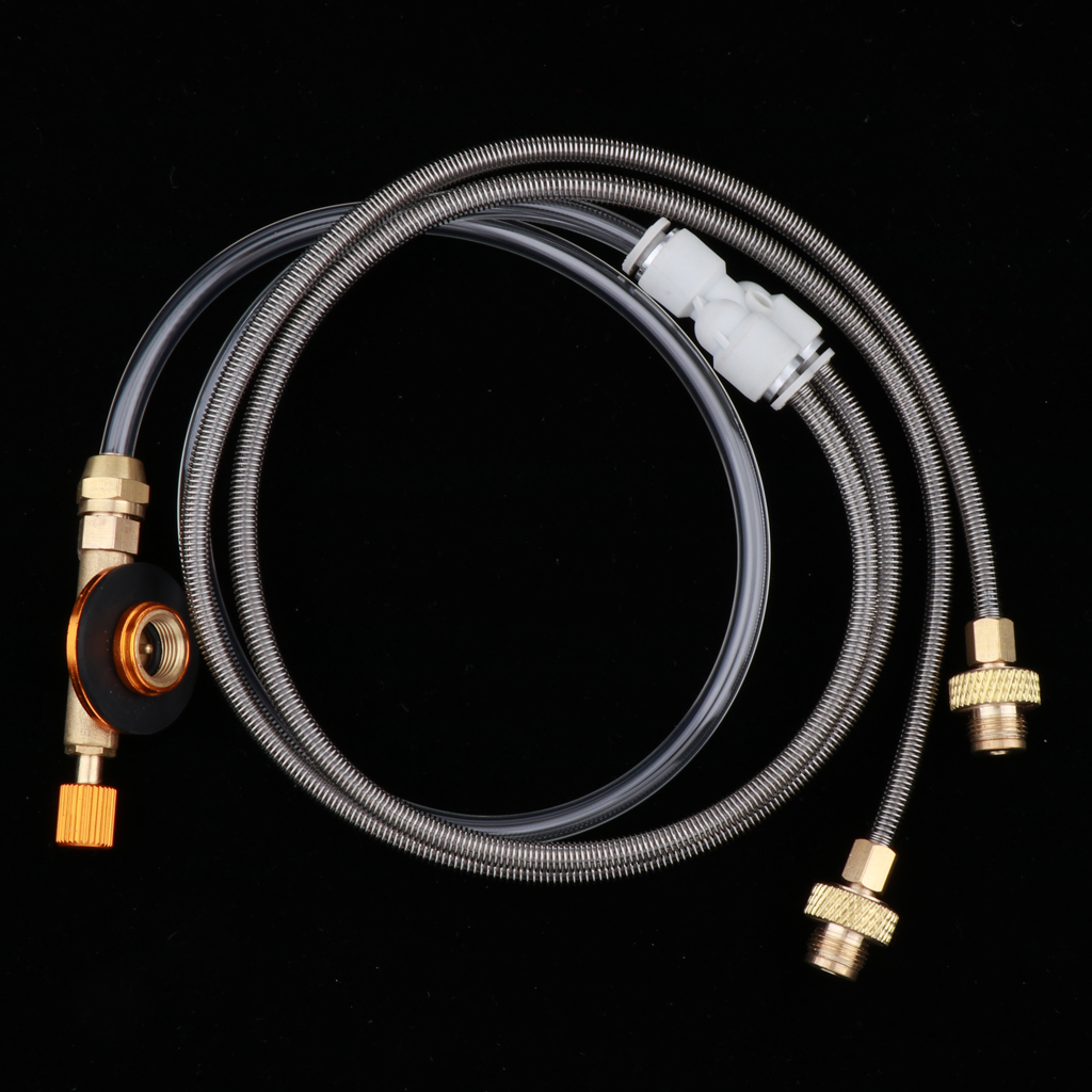 Y Splitter Two Hose 3 FT Low Pressure Propane Regulator Connection Kit for Gas