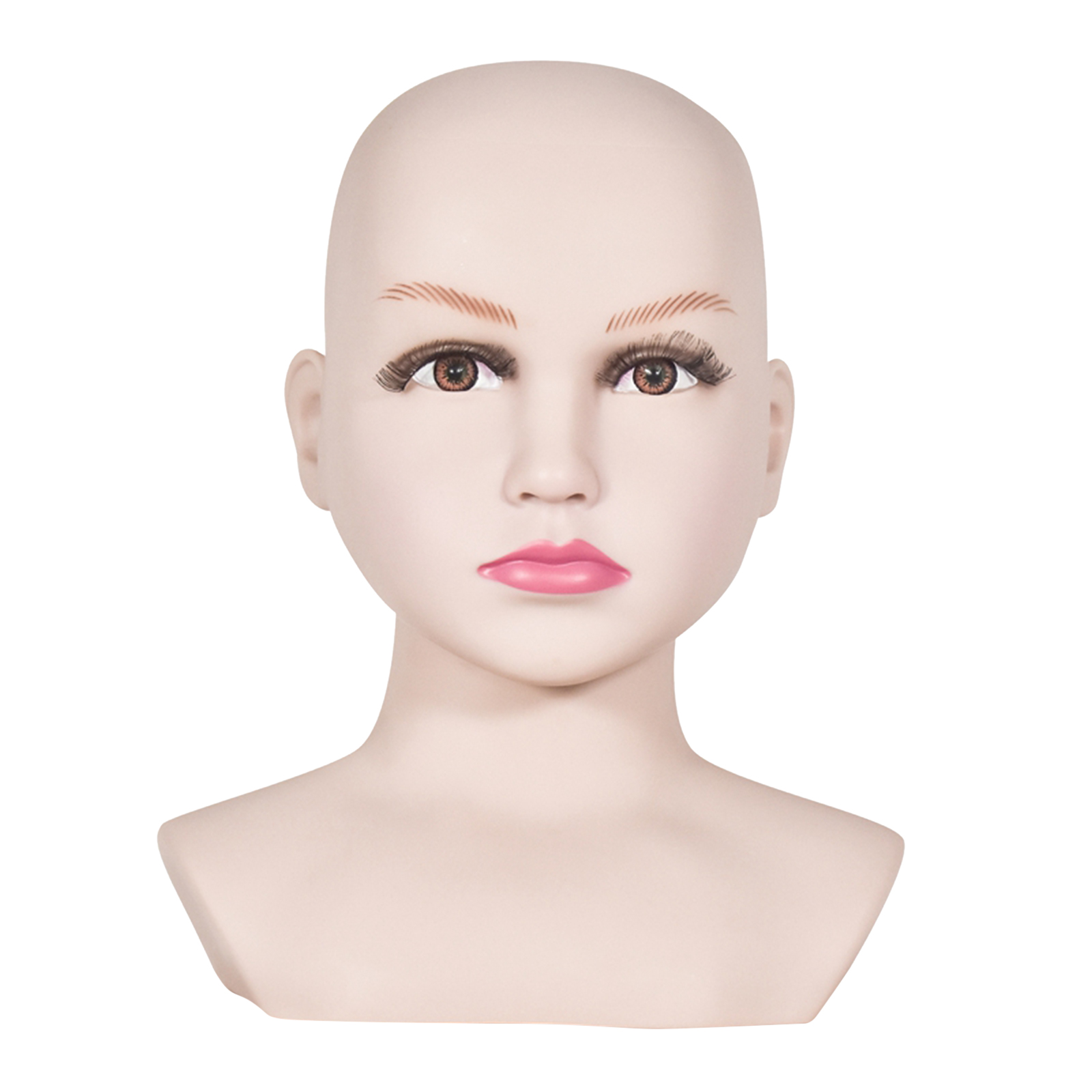 Child Mannequin Head Model Hat Wig Display Stand Rack for Kids Scarves
