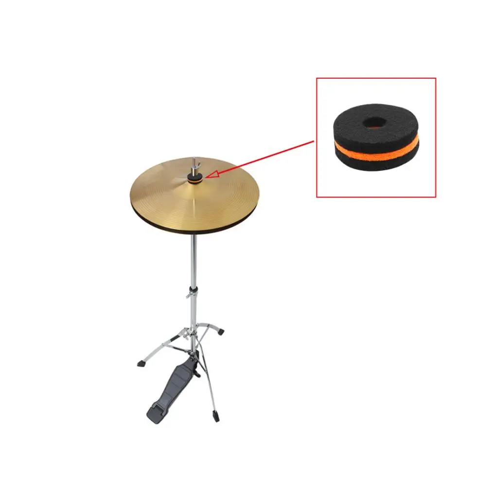 10Pcs Drum Cymbal Stand Foam Felt Washers For Percussion Drum Drummer Gift